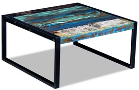 Mesa de centro 80x80x40 cm madeira reciclada maciça