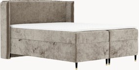 Cama divã em chenille artesanal com arrumação Segni, H4