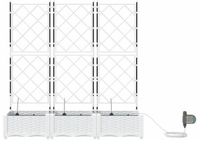 Jardineiras de Jardim 1 pc Branco 120 x 40 x 126 cm Plástico
