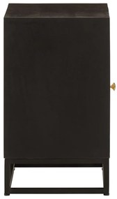 Mesa de cabeceira 40x30x50 cm mangueira maciça/ferro preto