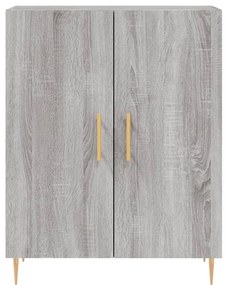 Aparador 69,5x34x90 cm derivados de madeira cinzento sonoma