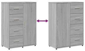 Aparadores 2 pcs 60x31x84 cm derivados madeira cinzento sonoma