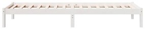 Cama extra longa sem colchão 80x210 cm pinho maciço branco