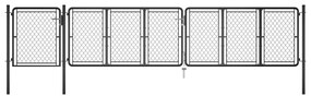 vidaXL Portão de jardim 100x495 cm aço antracite