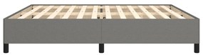Estrutura de cama sem colchão 200x200 cm tecido cinzento-escuro