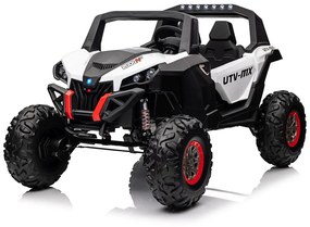 Carro elétrico para Crianças 24V 2 Lugares 4x4 Buggy UTV-MX 2000N Rodas de EVA, Assento de couro Branco