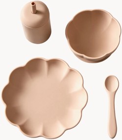 Conjunto de refeição para crianças em silicone Little Poppy, conjunto de 4