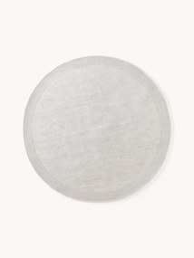 Tapete redondo de pelo curto artesanal Kari