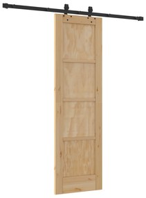 Porta Deslizante vidaXL com Conjunto de Hardware 61x198.5 cm Madeira S