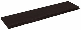 vidaXL Tampo de mesa 160x40x(2-6) cm carvalho tratado castanho-escuro