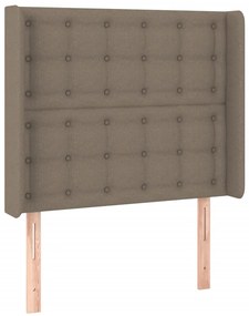 Cama box spring colchão/LED 100x200cm tecido cinza-acastanhado