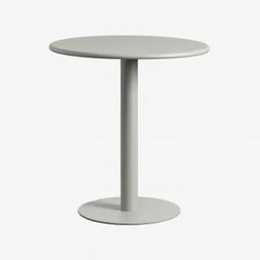 Mesa De Jardim Redonda De Metal Mizzi Ø70 Cm Verde Cáqui - Sklum