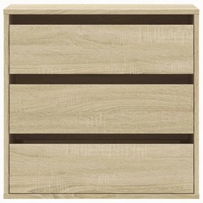 Cómoda com 3 Gavetas - 60x41x58 cm - derivados de madeira - carvalho s