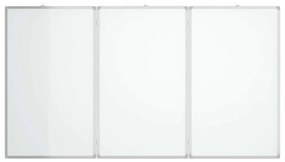 Quadro branco magnético dobrável 120x80x1,7 cm alumínio