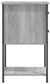 Mesas de cabeceira 2 pcs derivados de madeira sonoma cinza