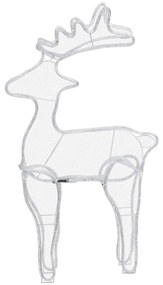 Rena decorativa Natal c/ malha de aço 306 luzes LED 60x24x89 cm
