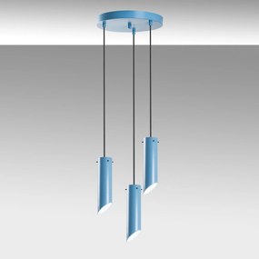 Candeeiro de Teto Kesik – Azul Claro – Diâmetro 40 cm
