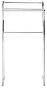 Toalheiro de pé metálico prateado com 4 braços 51 x 91 cm YOPAL Beliani