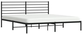 Estrutura de cama com cabeceira 183x213 cm metal preto