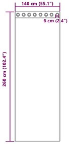 Cortinas de voile com ilhós 2 pcs verde-maçã 140x260 cm