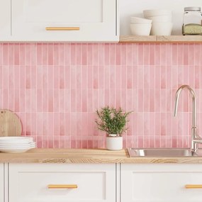 vidaXL Azulejo Retangular 10 pcs Rosa 29 x 22.9 cm Poliuretano e PET
