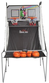 Conjunto de tabelas de Basquetebol Dobráveis e Portáteis Preto e Branco 205x110x205 cm Aço HOMCOM | Aosom Portugal