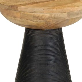 Mesa de apoio preto Ø37x45 cm madeira de mangueira maciça
