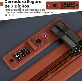 Conjunto de bagagem de 3 peças malas rígidas com fechadura com Alças telescópicas de alumínio e rodas giratórias Cinzenta