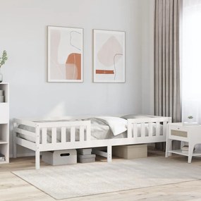 vidaXL Cama sem colchão 100x200 cm madeira de pinho maciça branco
