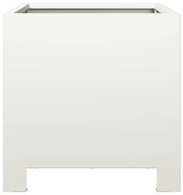 Vaso/floreira de jardim 2 pcs 30x30x30 cm aço branco