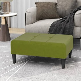 vidaXL Apoio de pés 78x56x32 cm veludo verde-claro