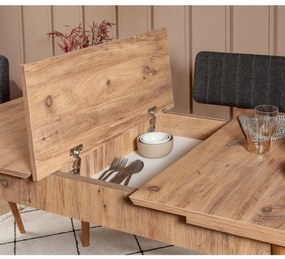 Conjunto de Mesa de Jantar Extensível Vina – Pinho Atlântico Antracite