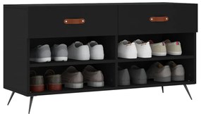 Banco sapateira 102x35x55 cm derivados de madeira preto