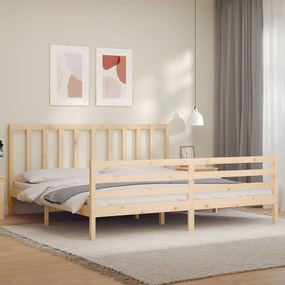 vidaXL Cama sem colchão 200x200 cm madeira de pinho maciça