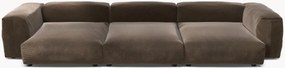 Sofá modular em veludo Vetsak (4 lugares)