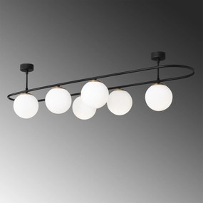 Candeeiro de Teto Abakus – Preto e Branco – 124 x 40 cm
