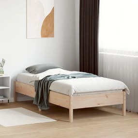 Cama sem colchão 75x190 cm madeira de pinho maciça