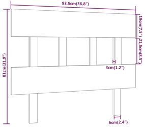 Cabeceira de cama 93,5x3x81 cm pinho maciço castanho mel