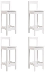 5 pcs conjunto de bar para jardim pinho maciço branco