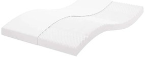 Colchão de espuma 120x210 cm 7 zonas dureza 20 ILD branco