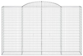 Cestos gabião arqueados 7pcs 300x50x180/200cm ferro galvanizado
