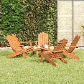 vidaXL 5 pcs conjunto lounge de jardim Adirondack acácia maciça