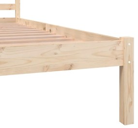 Estrutura de cama pequena casal 120x190 cm pinho maciço