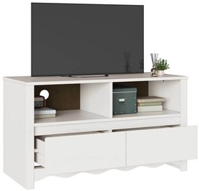 Aparador de TV vidaXL "DRAMMEN" Branco 99x43x55 cm Madeira Sólida de P
