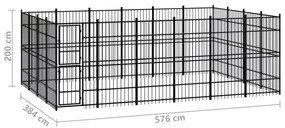 Canil de exterior 22,12 m² aço