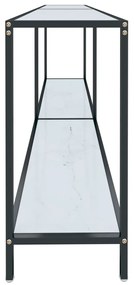 Mesa consola branco 180x35x75,5 cm vidro temperado