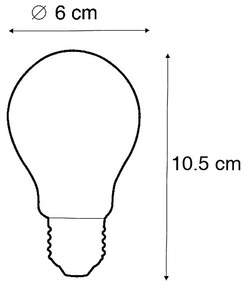 Conjunto de 3 lâmpadas LED E27 reguláveis 6W 500 lm 2700K