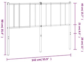 Cabeceira de cama 135 cm metal preto