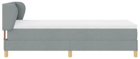 Cama Box com Colchão vidaXL - Cinza Claro, 90x200 cm, Tecido