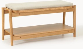 Banco estofado em madeira com sapateira Libby